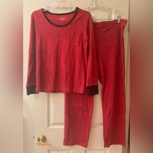 Sleep Sense Red & Black Cat Pajama Set